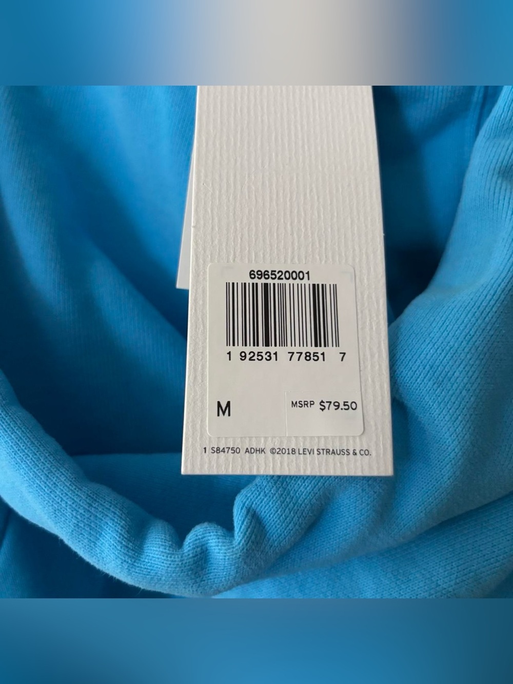 NWT Levi's Women's Blue Colorblock Logo Hoodie - Picture 4 of 4